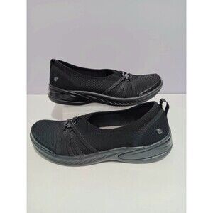 Bzees Niche Black Mesh Women's Slip On Casual  High Arch Shoes  Sz 9M